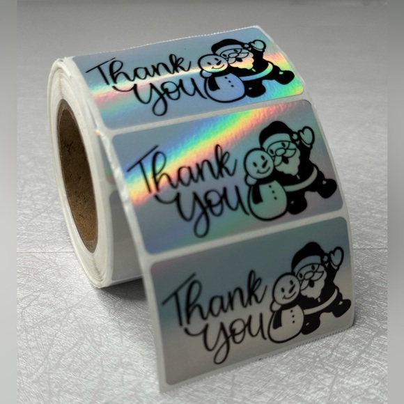 100 Thank You Christmas Stickers, Envelope Seals, Labels, Tags, Stamps,2.25" new - Picture 7 of 16